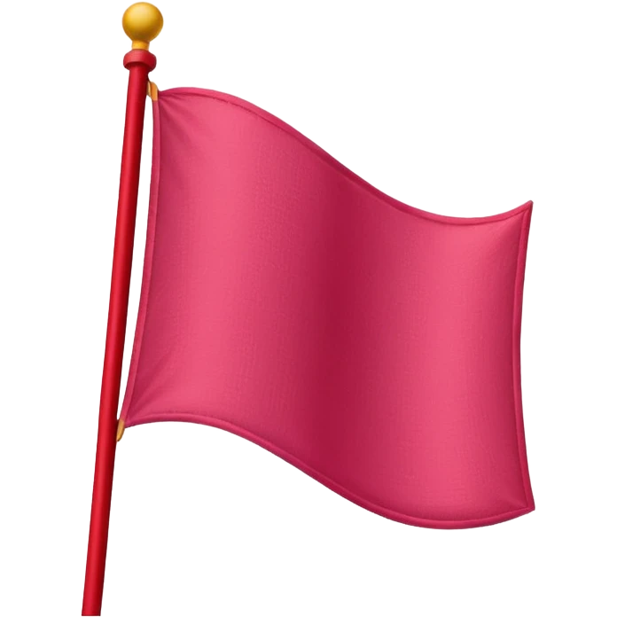 Pink flag in shape of red flag in iphone already emoji
