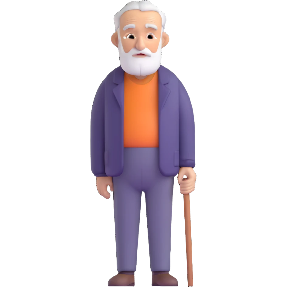 old man full body emoji