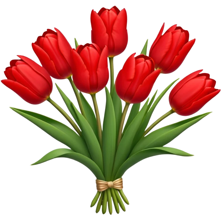 bouquet of 5 tulip emoji