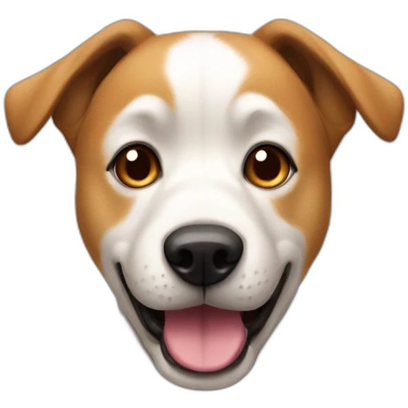 Chien déguisé en cha emoji