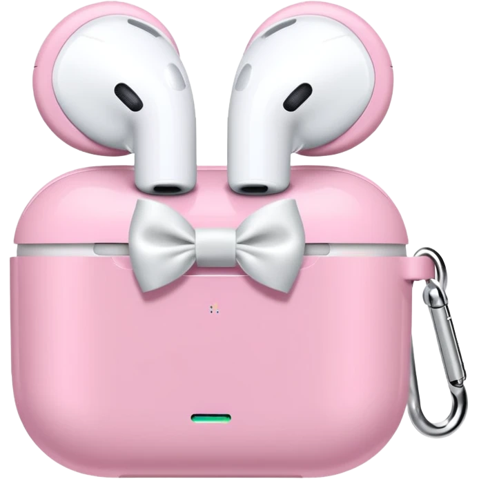 Pink AirPods Max with ribbon bow  emoji