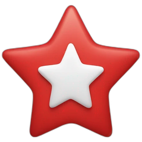 WHITE STAR ON A RED RECTANGLE emoji