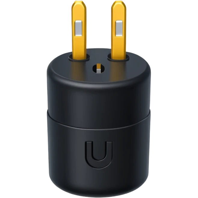 black electric plug emoji