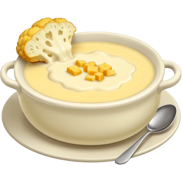 Califlower and cheese soup emoji