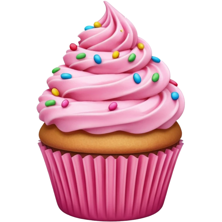 Cupcake with pink icing emoji