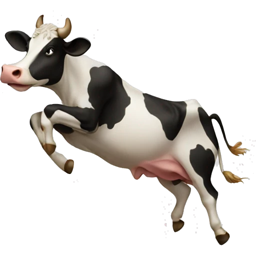 Cow jumping over moon emoji