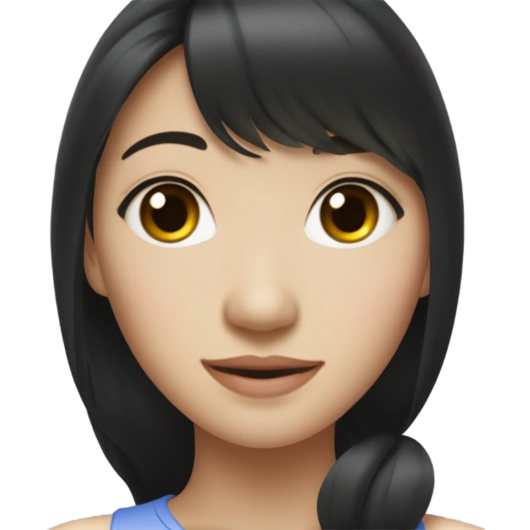 A 19 year old cute chinese spy lady with nice black hair emoji