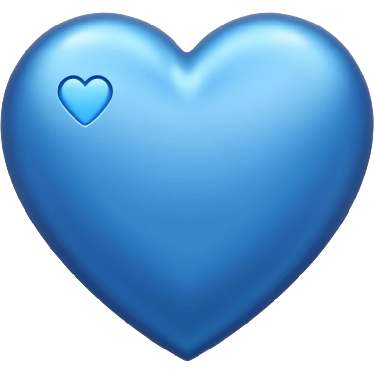 blue heart with a metallic finish emoji