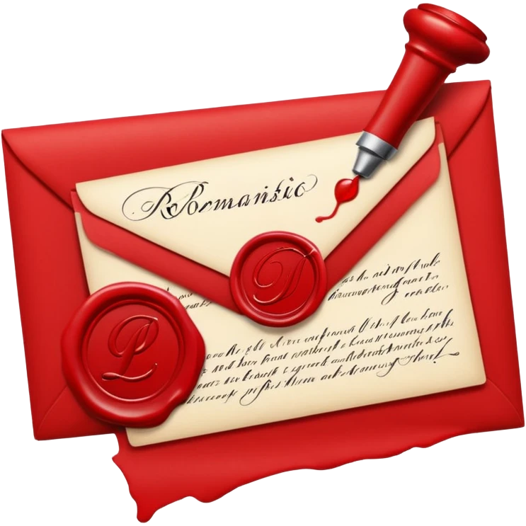 Light cream color romantic letter emoji