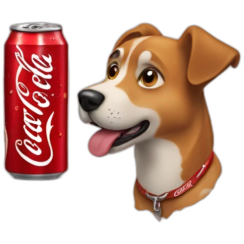 Perro con Coca-Cola  emoji