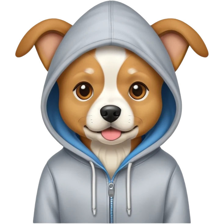 dog wearing hoodie emoji