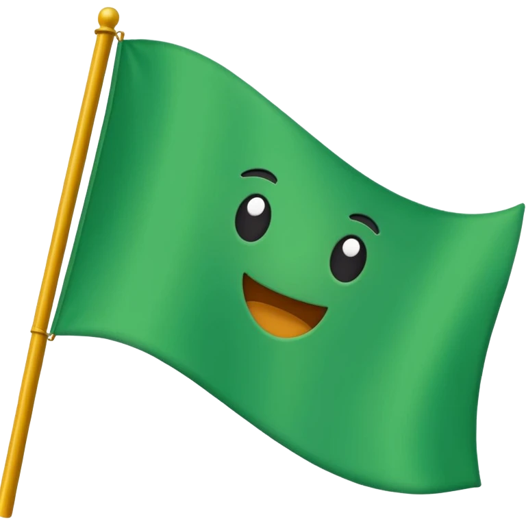 Green flag like a go flag emoji