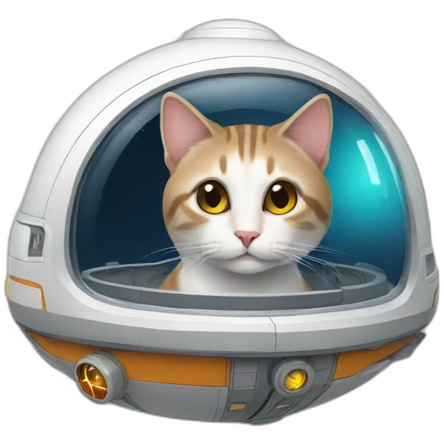 cats on a spaceship emoji