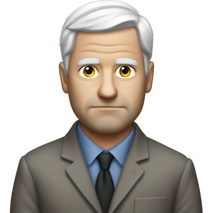 white man politic photorealistic serious emoji