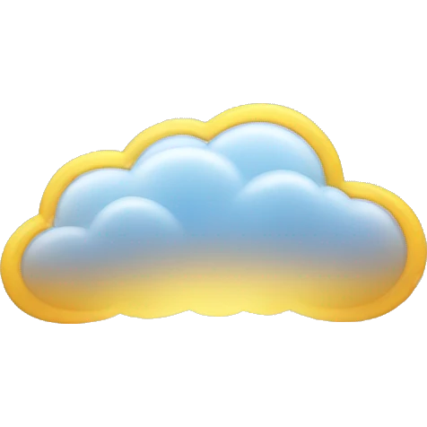 clouds with rays coming out of it  emoji