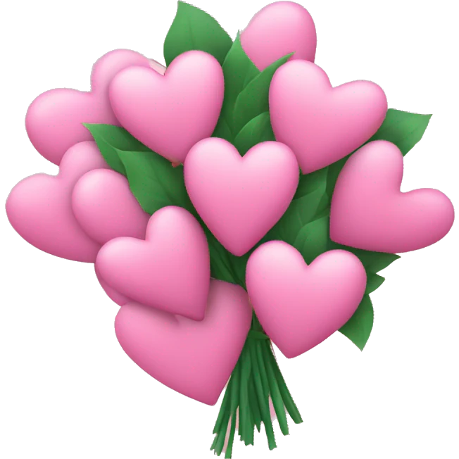Bouquet of pink hearts emoji
