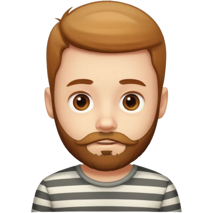 bearded boy in striped shirt emoji