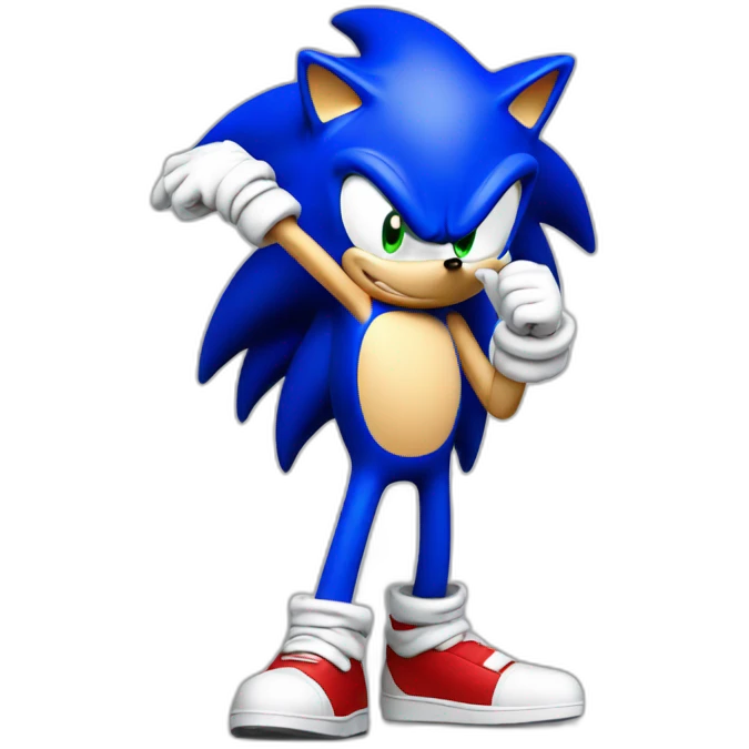 Sonic make a dab emoji