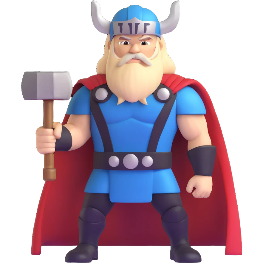 Thor with hammer emoji