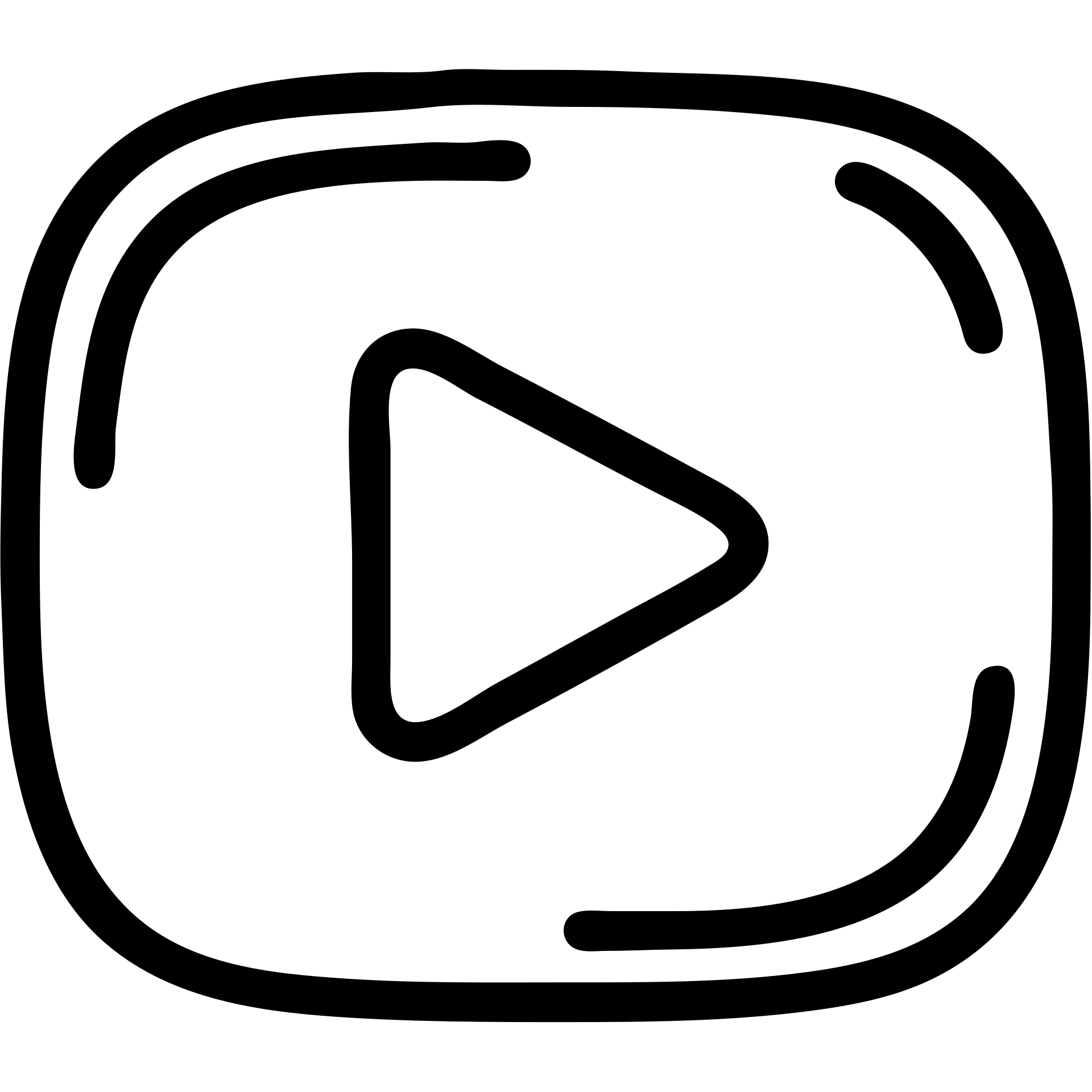 plump rounded YouTube logo with bold clear black outline, expressive graphic shadows, glossy highlights for volume, vector-like style, no background emoji