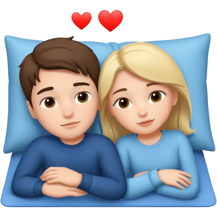 Boy and girl together close relationship cute Laying down emoji