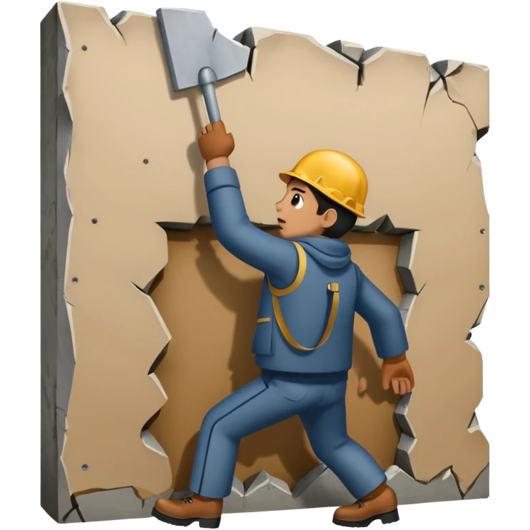 Una bandiera con una persona che abbatte il Murè che c’era a Berlino US e URSS emoji