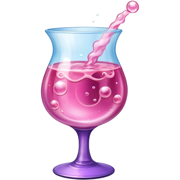 pink colored drink in a medieval potion glass emoji