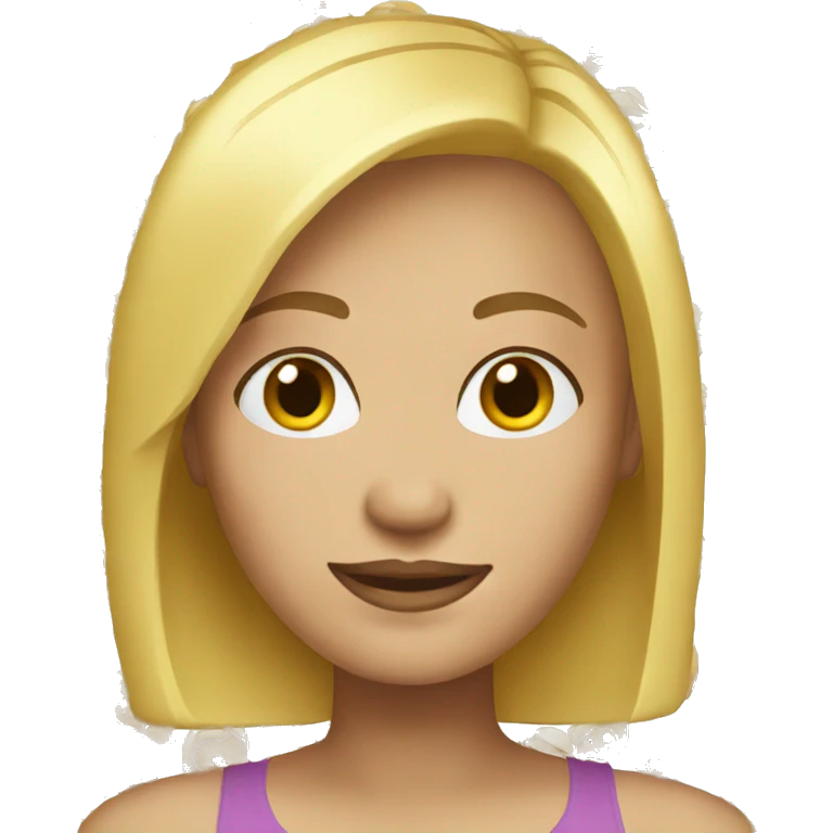 woman blonde bob emoji