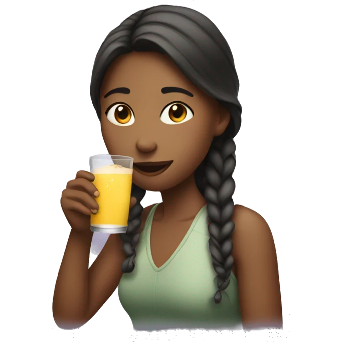 Girl drinking  emoji