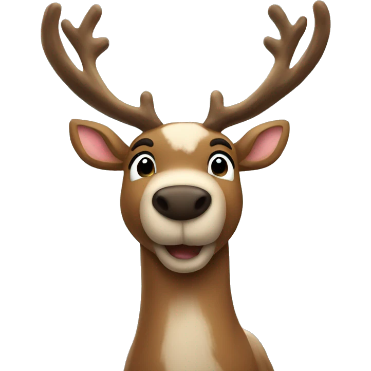reindeer at school write emoji