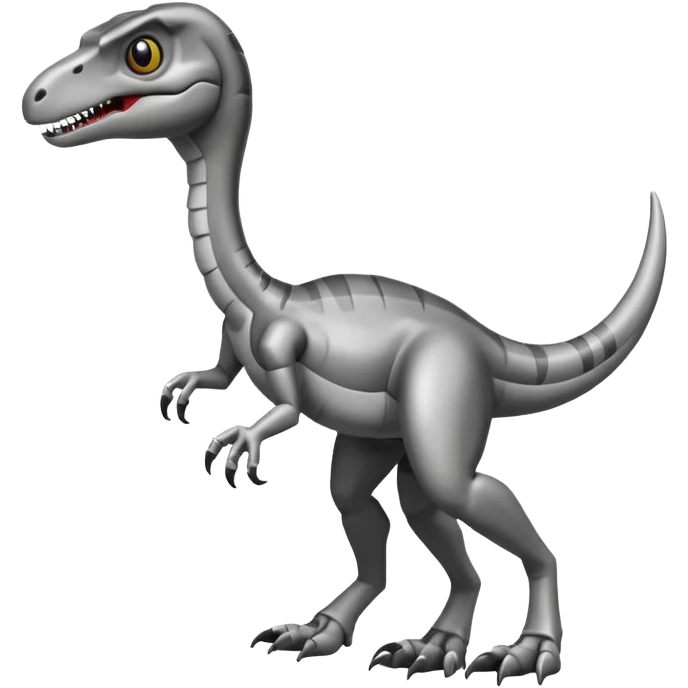 very small full body minimalist velociraptor android style no details emoji