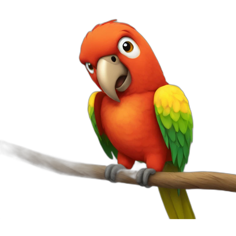 everything is fine parrot emoji