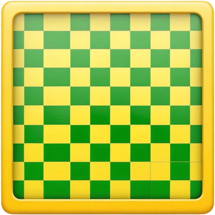 Green and yellow checkerboard square emoji