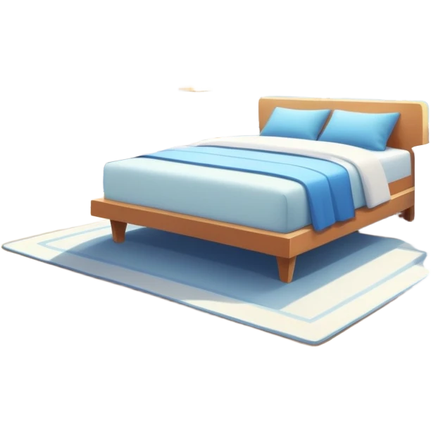 sparkling clean room with a made bed, neat shelves, and sunlight through the window emoji