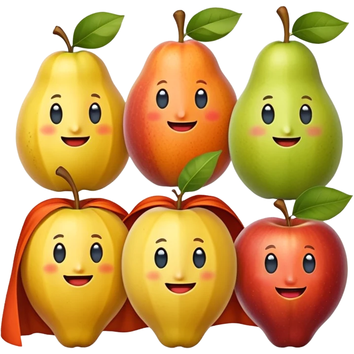 Cape-Wearing Super Fruits emoji