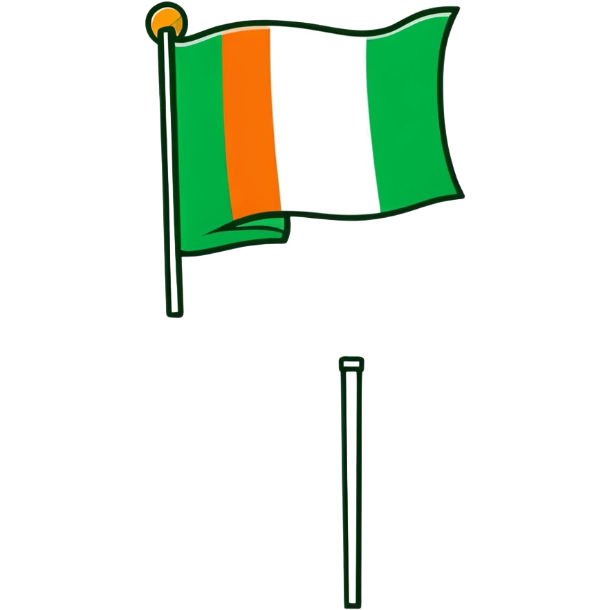Irish flag on a pole emoji