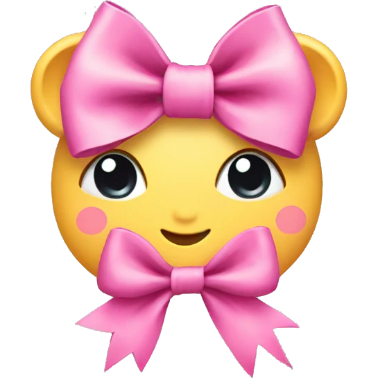 Cute pink bow emoji