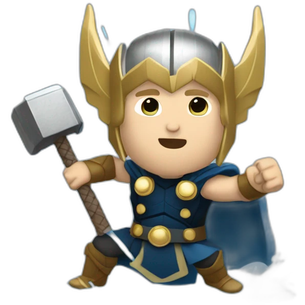 Thor qui danse sous la pluie emoji