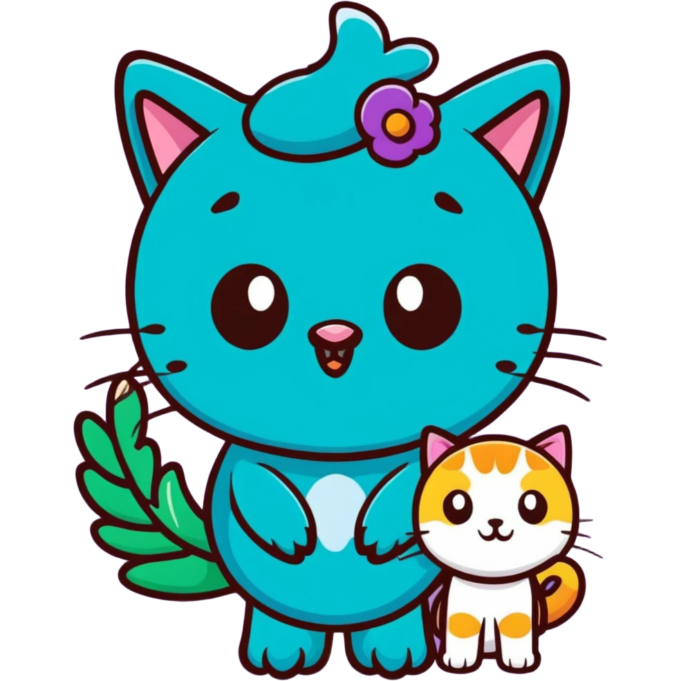 silly peacock with a cat emoji