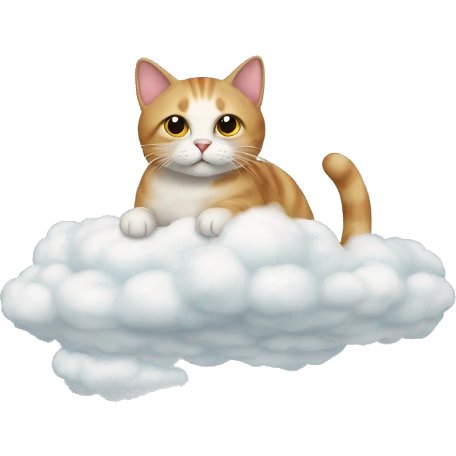 Cat on cloud  emoji