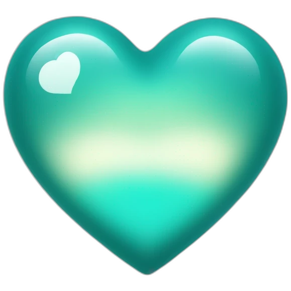 Teal heart emoji