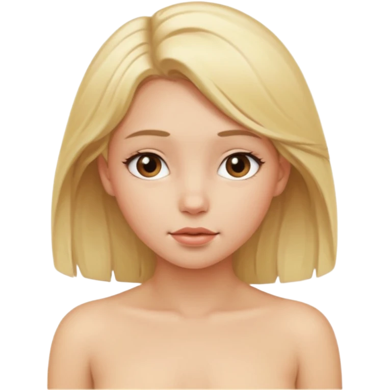 Nude girl blonde hair emoji