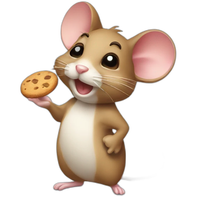 mouse frying cookie emoji