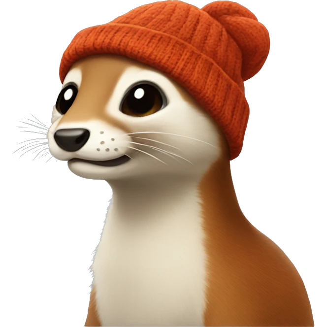 Weasel with beanie emoji