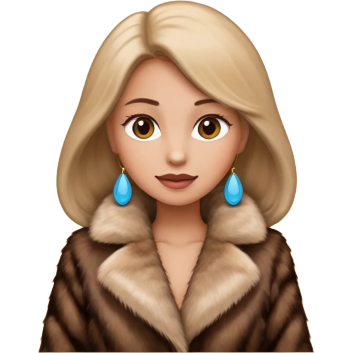 норковая Шуба женская анимированный эмодзи,  emoji