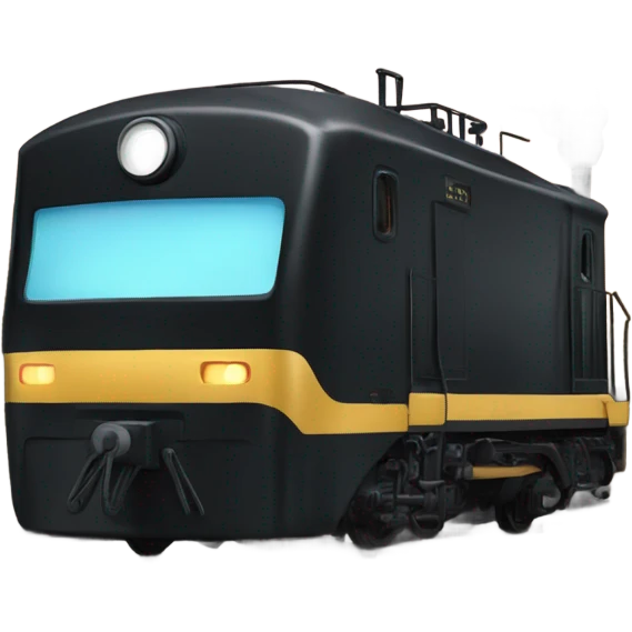 A electric locomotive (With little shiny black Kirby eyes) emoji