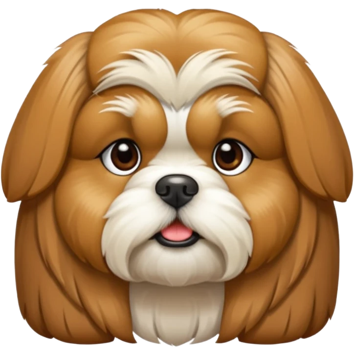 Cachorro Lhasa apso cabelo longo cor caramelo  emoji