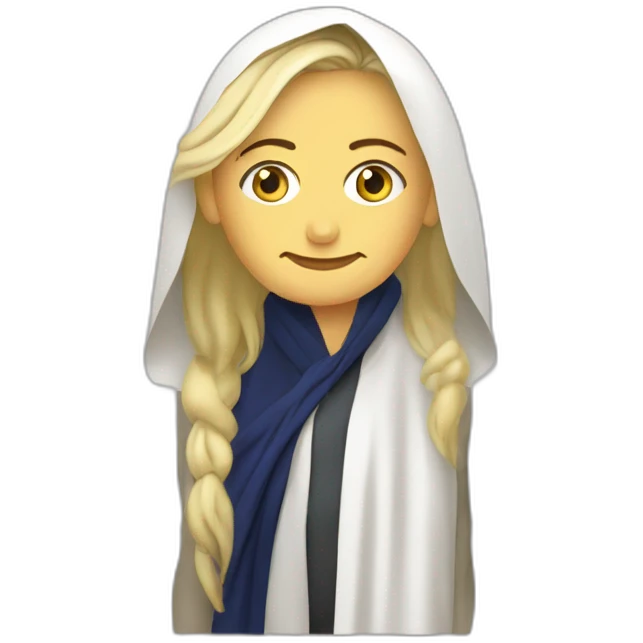 Marine le pen with djellaba emoji