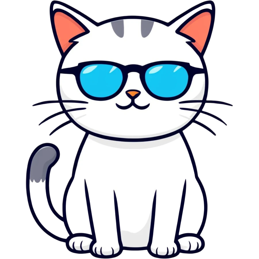 Cat with sunglasses emoji
