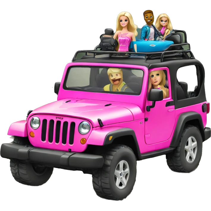  Barbie themed jeep adventure  emoji